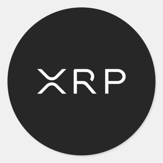 Xrp Coin Ripple Kryptowährung Geldwäscheschuh bis Runder Aufkleber (Vorderseite)