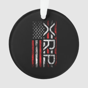 XRP Crypto Kryptowährung American Flag Meme Ornament