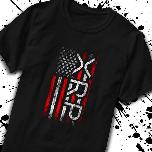 XRP Crypto Kryptowährung American Flag Meme T-Shirt