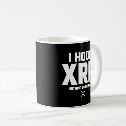 XRP Crypto Kryptowährung Hodl XRP Funny Quote Kaffeetasse (VorderseiteRechts)