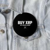 XRP Crypto Meme Not Financial Advice Disclaimer Button (Beispiel)