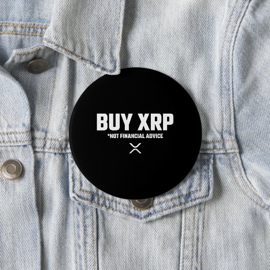 XRP Crypto Meme Not Financial Advice Disclaimer Button (Beispiel)