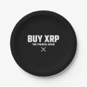 XRP Crypto Meme Not Financial Advice Disclaimer Pappteller (Vorderseite)