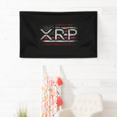 XRP Crypto Währung Kryptowährung American Flag Banner (Insitu)