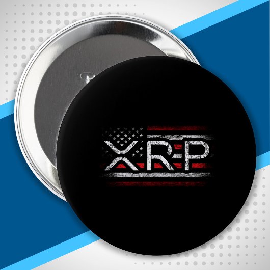 XRP Crypto Währung Kryptowährung American Flag Button
