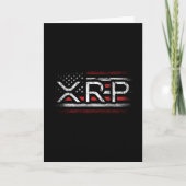 XRP Crypto Währung Kryptowährung American Flag Karte (Vorderseite)