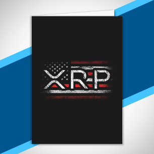 XRP Crypto Währung Kryptowährung American Flag Karte