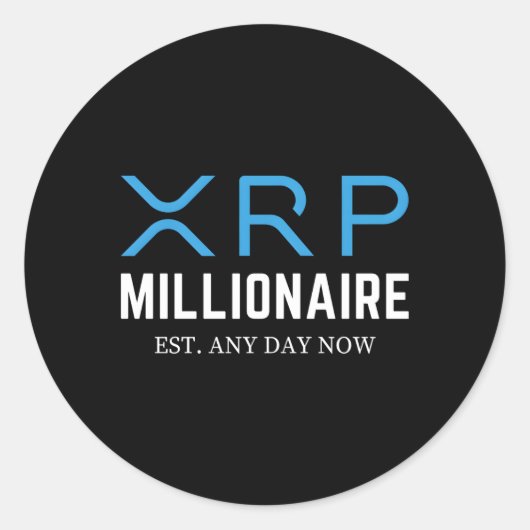 Xrp Cryptowährung Millionär Runder Aufkleber (Vorderseite)