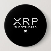 XRP Der Standard-Zitat Crypto Meme Cryptowährung Button (Vorderseite)