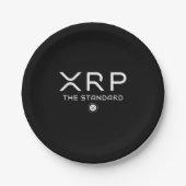 XRP Der Standard-Zitat Crypto Meme Cryptowährung Pappteller (Vorderseite)