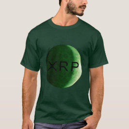 XRP, dunkelgrünes Mondt-shirt der Kräuselung T-Shirt