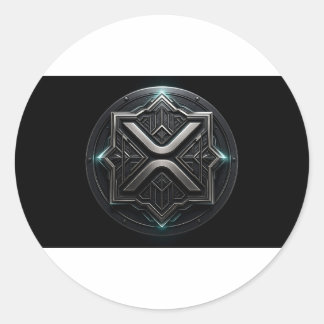 XRP Hard-Tech-Wappen-Aufkleber Runder Aufkleber