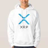 XRP Kräuselungblauer u. schwarzer Logo| Hoodie (Vorderseite)