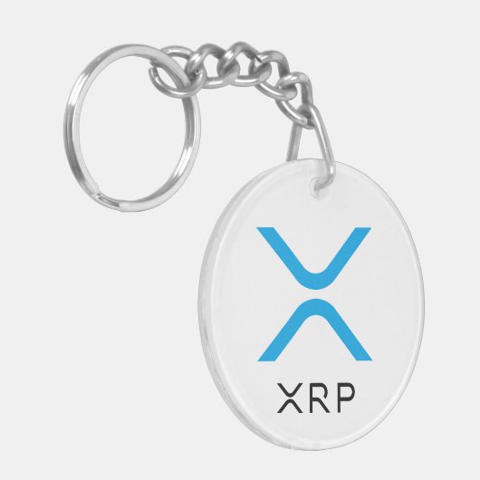 XRP Kräuselungs-blauer u. schwarzer des Logo-| Schlüsselanhänger (Vorderseite links)