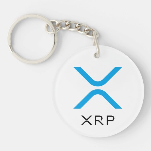 XRP Kräuselungs-blauer u. schwarzer des Logo-| Schlüsselanhänger (Vorderseite)