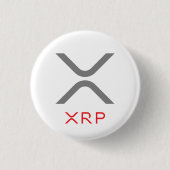 XRP Kräuselungs-grauer u. roter des Logo-| Knopf Button (Vorderseite)