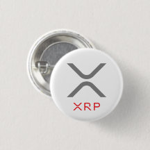XRP Kräuselungs-grauer u. roter des Logo-| Knopf