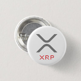XRP Kräuselungs-grauer u. roter des Logo-| Knopf Button