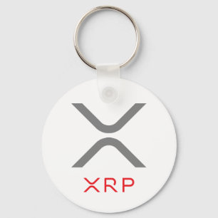 XRP Kräuselungs-grauer u. roter des Logo-  Schlüsselanhänger