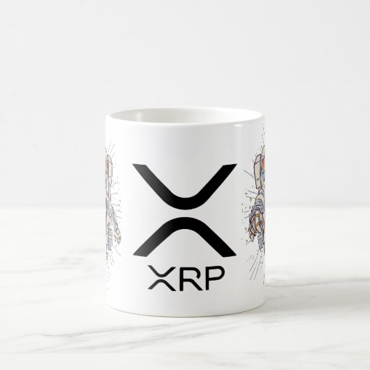 XRP Kryptowährung Astronaut Kaffeetasse (Mittel)
