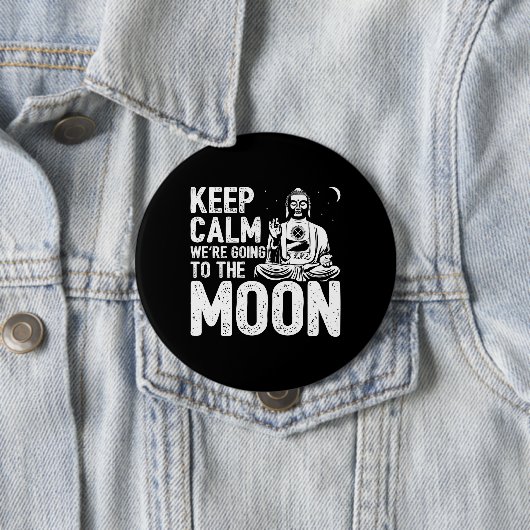 XRP Kryptowährung auf den Mond Behalten Calm Crypt Button (Beispiel)
