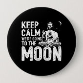 XRP Kryptowährung auf den Mond Behalten Calm Crypt Button (Vorderseite)