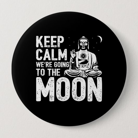 XRP Kryptowährung auf den Mond Behalten Calm Crypt Button (Vorderseite)