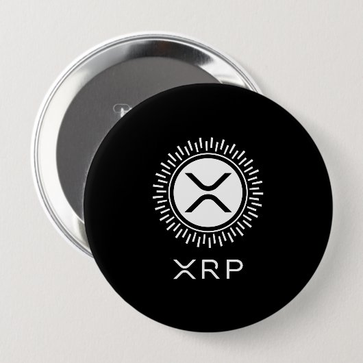 XRP Kryptowährung Krypto Decorative Circle Logo Button (Vorne & Hinten)
