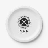 XRP Kryptowährung Krypto Decorative Circle Logo Pappteller (Vorderseite)