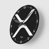 XRP-Kryptowährung Runde Wanduhr (Winkel)
