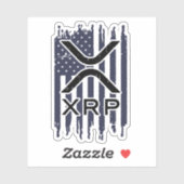 XRP Kryptowährung USA Aufkleber (Blatt)