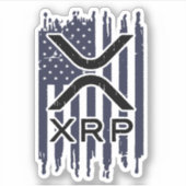 XRP Kryptowährung USA Aufkleber (Vorderseite)