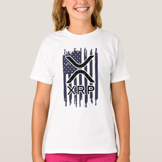 XRP Kryptowährung USA T-Shirt (Vorderseite)