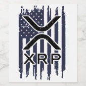 XRP Kryptowährung USA Weinetikett (Einzelnes Label)