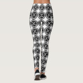 XRP Leggings-gestörte schwarze Münze Leggings (Rückseite)