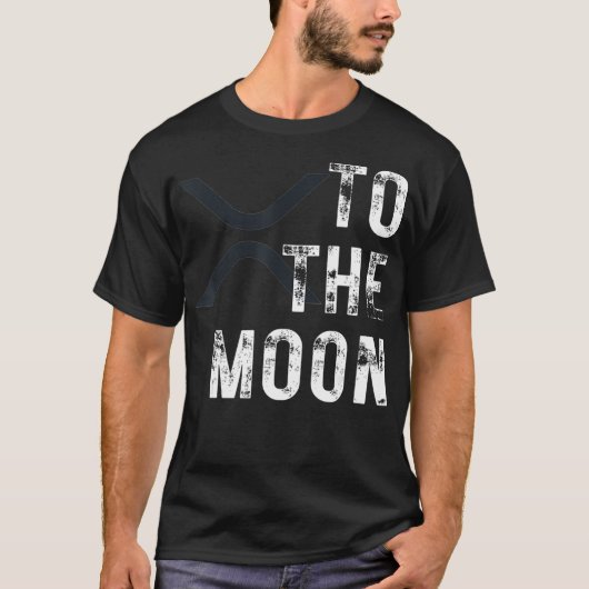 XRP-Münze zum Mond XRP-Krypto T-Shirt (Vorderseite)