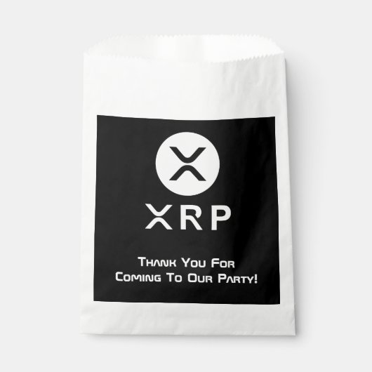 XRP Party Schwarz-Weiß-Krypto-Währung Geschenktütchen (Vorderseite)
