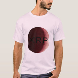 xrp, rippeln, rot-mondfarbenes Logo-Shirt T-Shirt