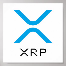 XRP Ripple Blue & Black Logo | Poster