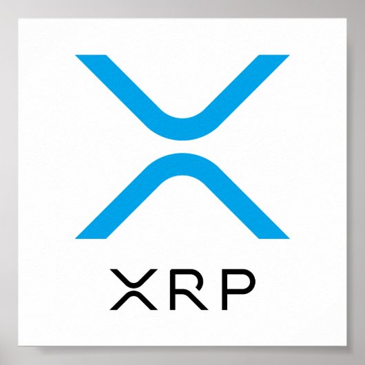 XRP Ripple Blue & Black Logo | Poster (Vorne)