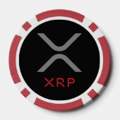 XRP Ripple Grau & Rot Logo | Poker Chips (Rückseite)