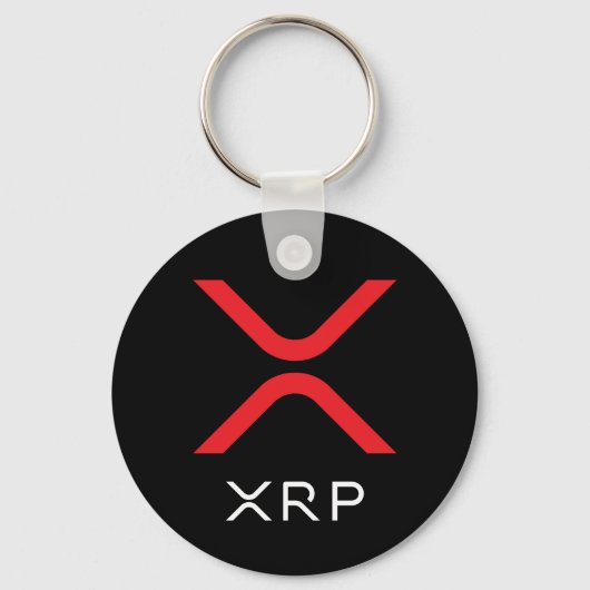 XRP-Ripple Rot und Weiß-Logo | Grundlegender Schlü Schlüsselanhänger (Vorderseite)