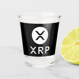 XRP Schwarz-Weiß-Krypto-Party Schnapsglas