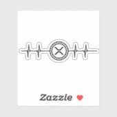 xrp trader Heartbeat Aufkleber (Blatt)