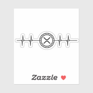 xrp trader Heartbeat Aufkleber