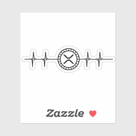 xrp trader Heartbeat Aufkleber (Blatt)