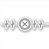 xrp trader Heartbeat Aufkleber (Vorderseite)
