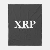XRP Wenn Sie wissen, wissen Sie Fleecedecke (Vorderseite)