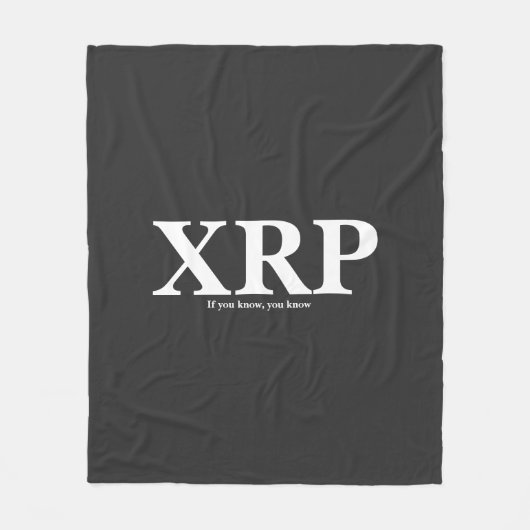 XRP Wenn Sie wissen, wissen Sie Fleecedecke (Vorderseite)