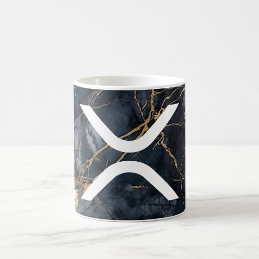 XRP 'X'-Logo-Indigomarbor-Tasse Kaffeetasse (Mittel)